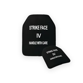 <strong>Ballistic Plate Level IV</strong>:<br>Bullet Protection<br> 7.62x51 mm FMJ, 7.62x39 mm MSC, 5.56x45 mm (M193), 5.56x45 mm (M855), 5.56x45 mm (M855A1), 7.62x39 API, 7.62x63 AP, 7.62x54 R API